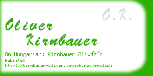 oliver kirnbauer business card